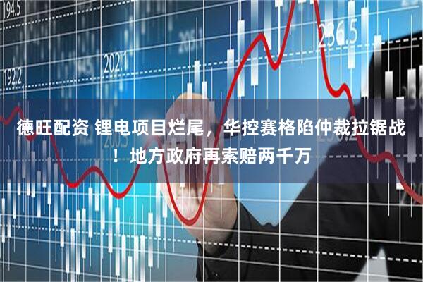 德旺配资 锂电项目烂尾，华控赛格陷仲裁拉锯战！地方政府再索赔两千万